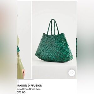 Dragon Diffusion Green Santa Croce Small Tote